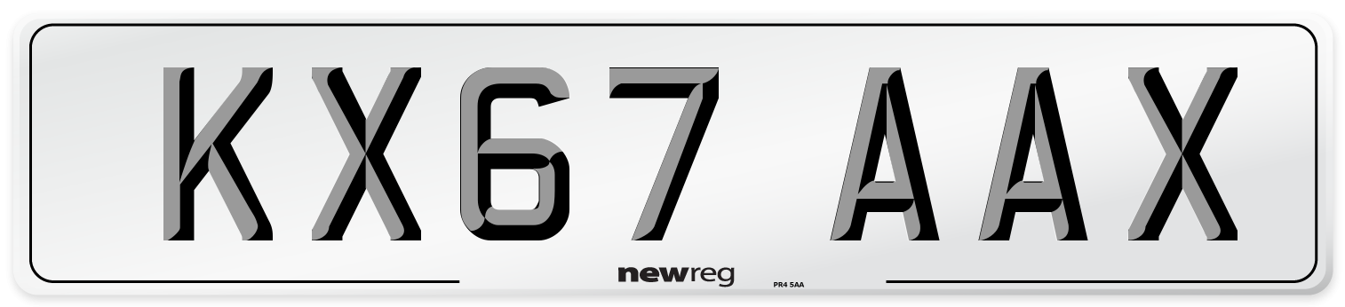 KX67 AAX Number Plate from New Reg
